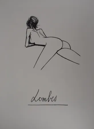 リトグラフ Buffet - Lombes, nu allongé
