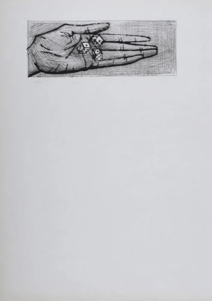 エッチングと　アクチアント Buffet - Main et dés, La Passion du Christ