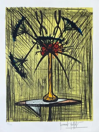 リトグラフ Buffet - Ombelles et Iris 