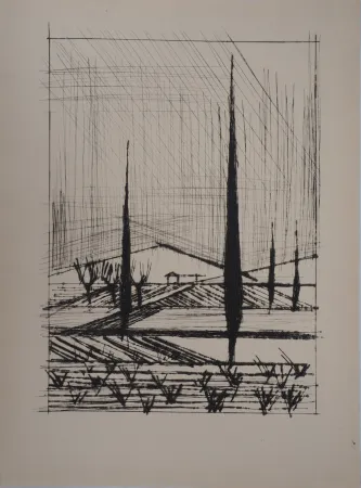 彫版 Buffet - Paysage Italien