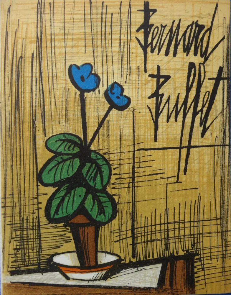 リトグラフ Buffet - Petite primevère bleue