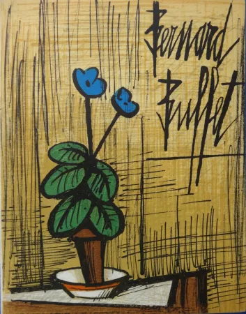 リトグラフ Buffet - Petite primevère bleue