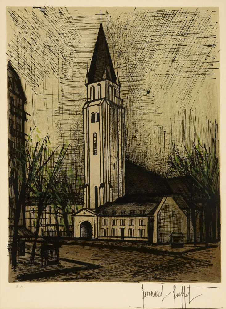 リトグラフ Buffet - Saint-Germain-des-Prés