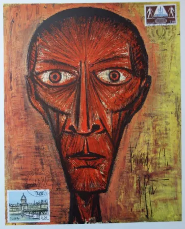 リトグラフ Buffet - Tete effrayante