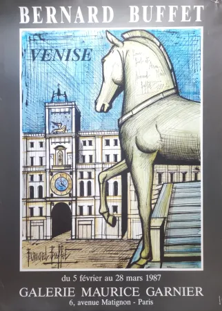 オフセット Buffet - Venise du 5 février au 28 mars 1987. Galerie Maurice Garnier, 6,  avenue Matignon - Paris. 