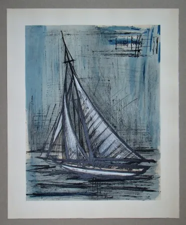 リトグラフ Buffet - Voilier, 1959