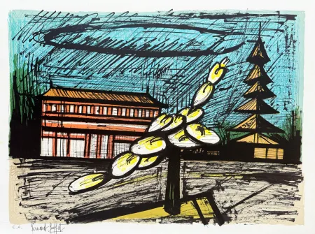 リトグラフ Buffet - Voyage au Japon