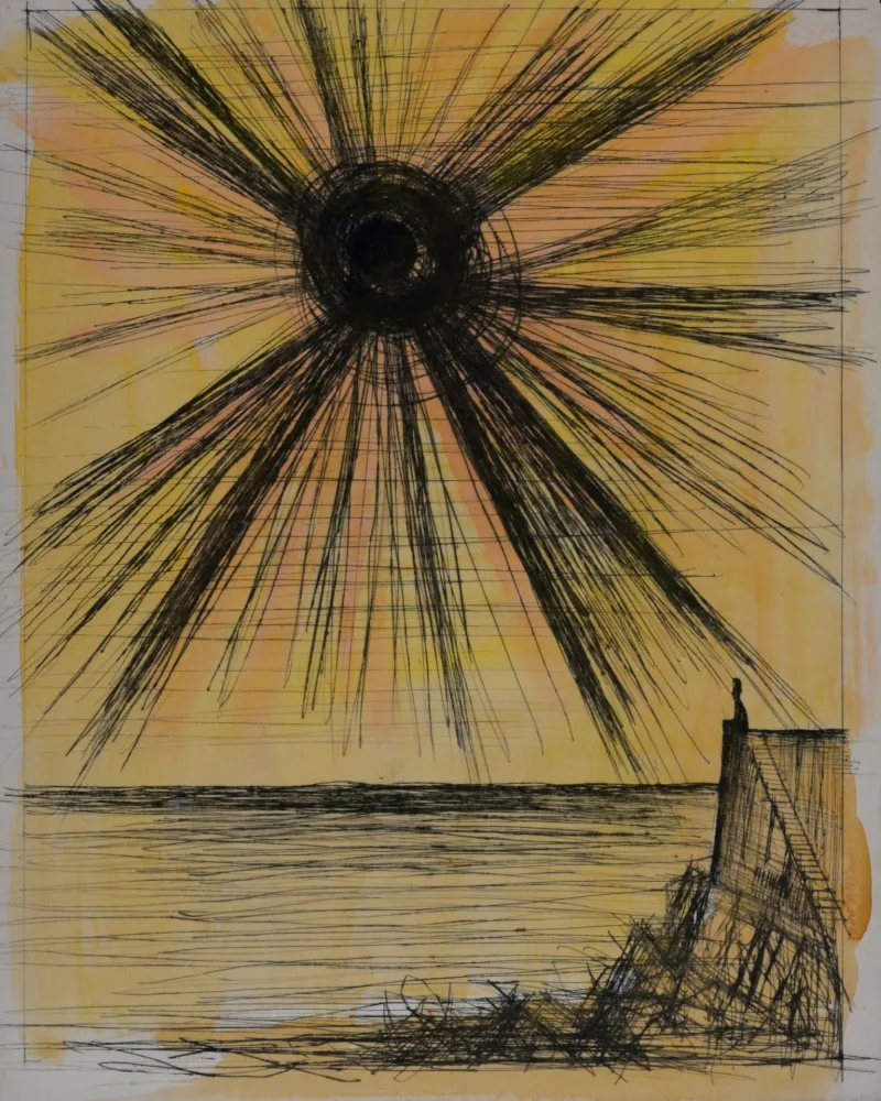 彫版 Buffet - Voyages fantastiques de Cyrano de Bergerac, 1958