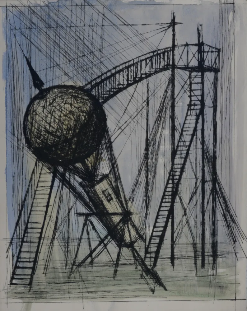 彫版 Buffet - Voyages fantastiques de Cyrano de Bergerac, 1958