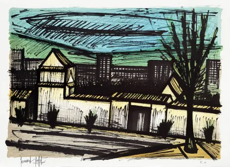 リトグラフ Buffet - Vue depuis l'hôtel, Kyoto