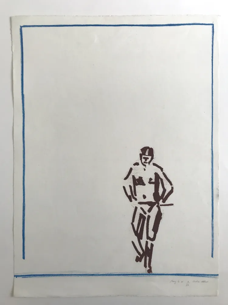 リトグラフ Buraglio - Station debout