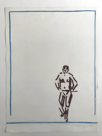 リトグラフ Buraglio - Station debout