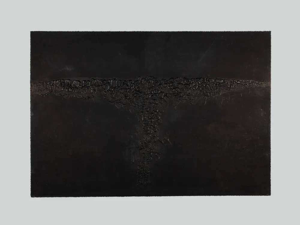 エッチングと　アクチアント Burri - Cretto Nero F