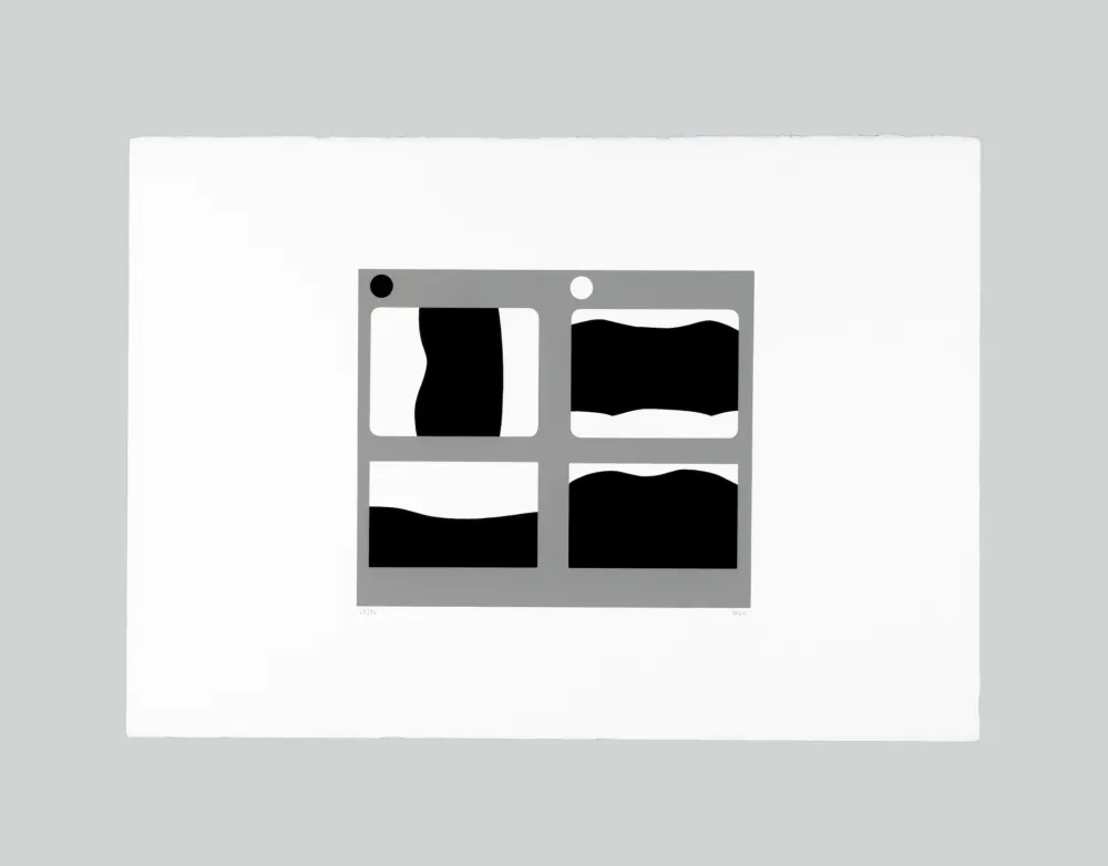 シルクスクリーン Burri - Lettere C