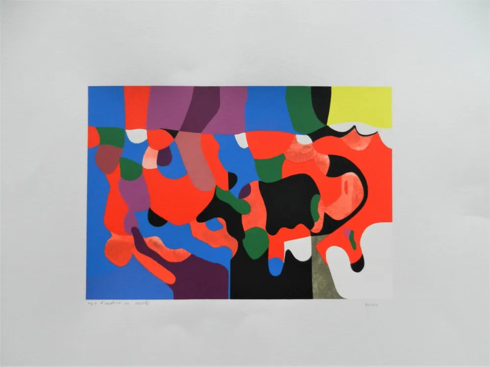 シルクスクリーン Burri - Sestante 12