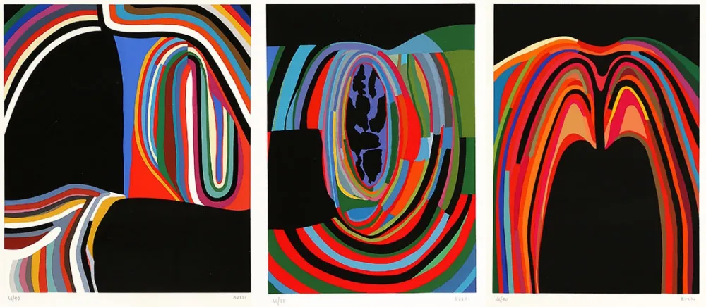 シルクスクリーン Burri - Trittico B