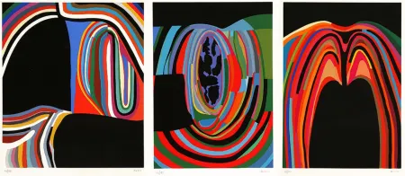 シルクスクリーン Burri - Trittico B