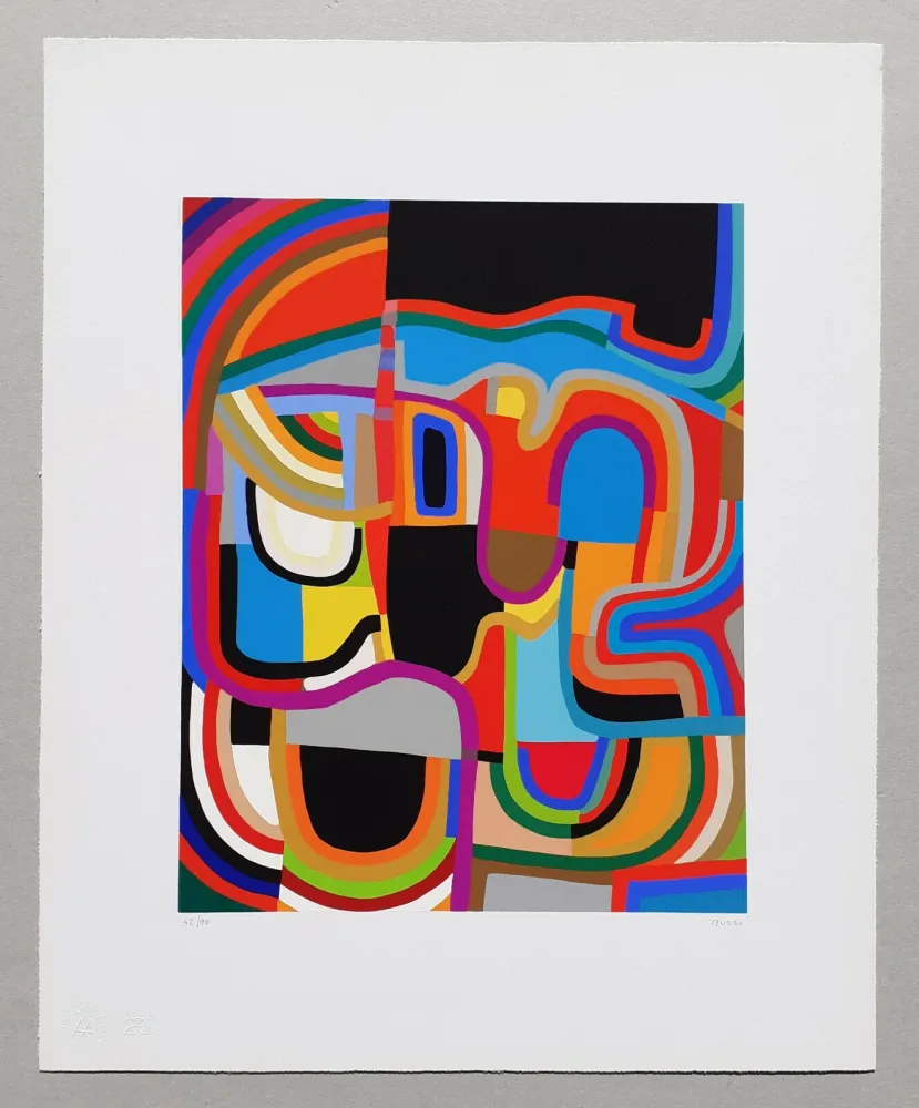 シルクスクリーン Burri - Trittico E - Serigrafia 2-E