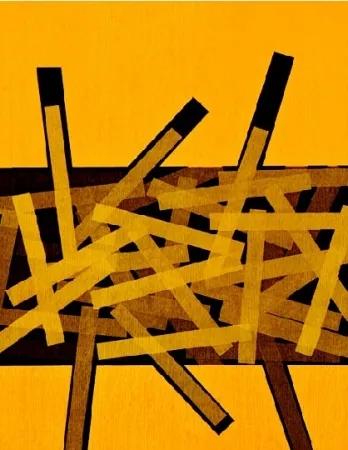 エッチング Bury - Quatre bâtons entre deux