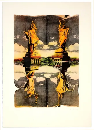 リトグラフ Bury - Statue de la liberté