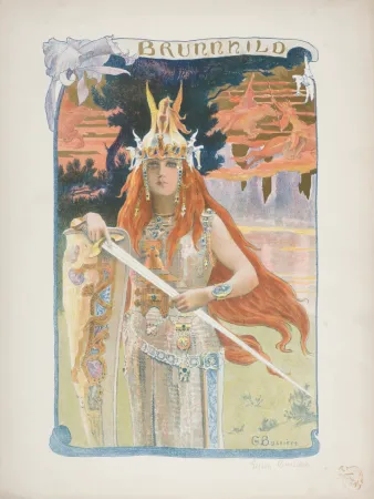 リトグラフ Bussiere - Brunnhild, 1899
