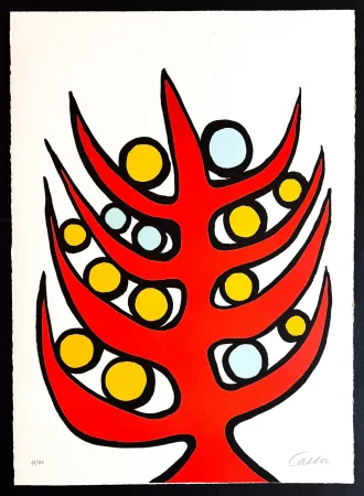 リトグラフ Calder - Alexander Calder ( 1898 – 1976 ) – L’albero del bene e del male – color lithograph on paper – 1975
