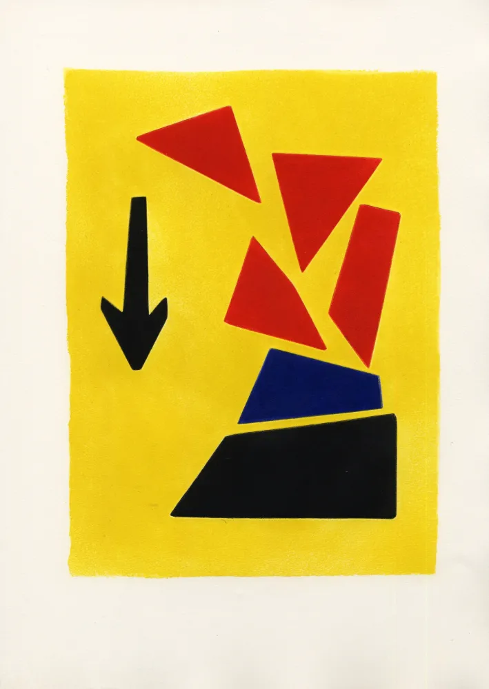 アクチアント Calder - FÊTES. 7ème planche de la suite des 7 aquatintes (1971)