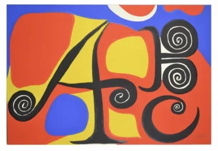 リトグラフ Calder - Le Lettres