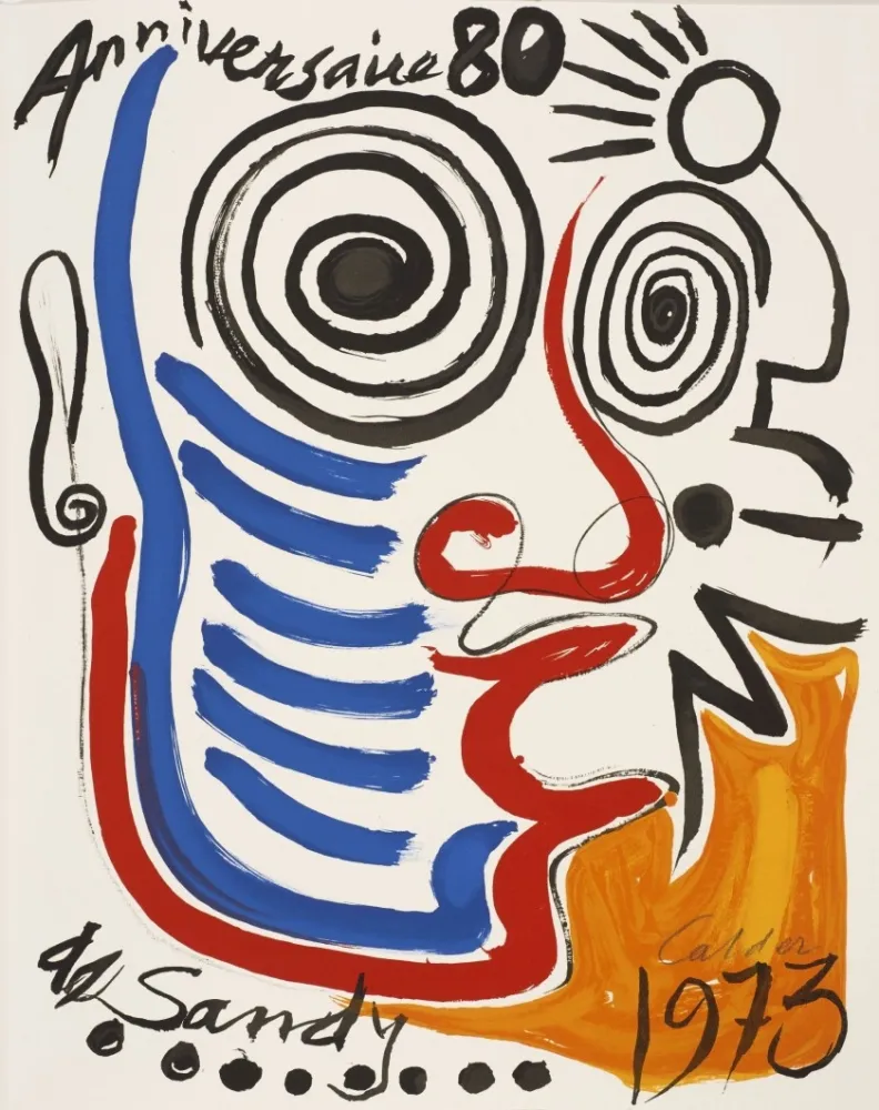 リトグラフ Calder - Lithographie sur vélin d'Arches. Signée 