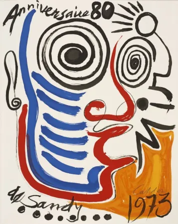 リトグラフ Calder - Lithographie sur vélin d'Arches. Signée 