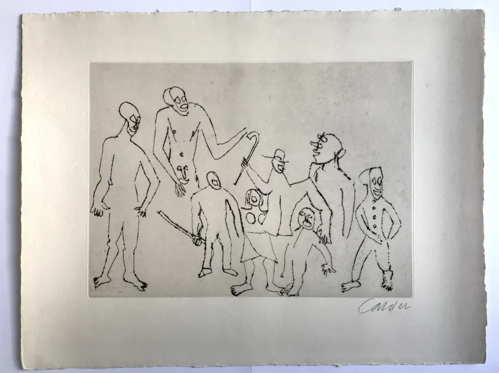 エッチング Calder - Sans titre (Santa Claus VI)