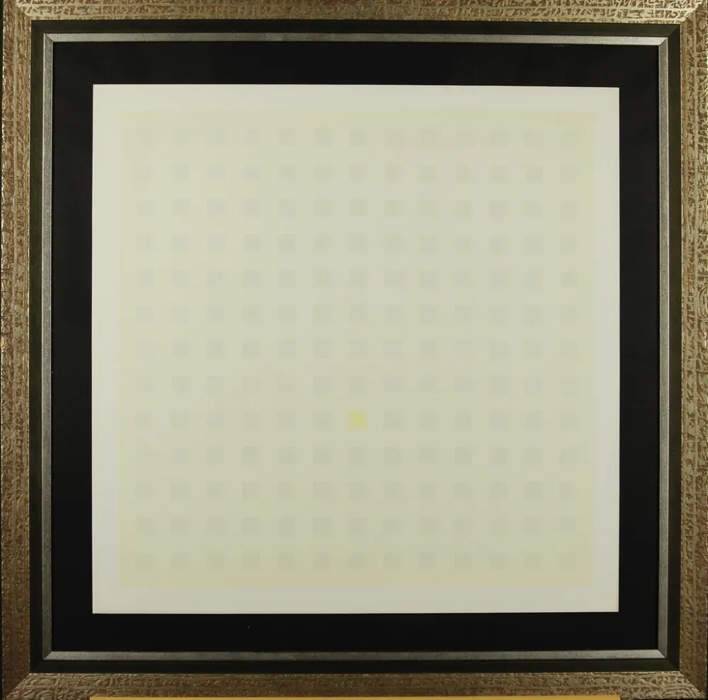 シルクスクリーン Calderara - Green Squares