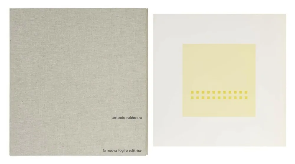 シルクスクリーン Calderara - Luce spazio immagine (Cartella di 8 serigrafie)