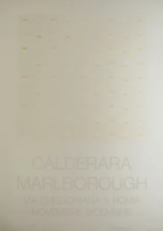 シルクスクリーン Calderara - Marlborough (SIGNED silkscreen exhibition poster on fine paper)