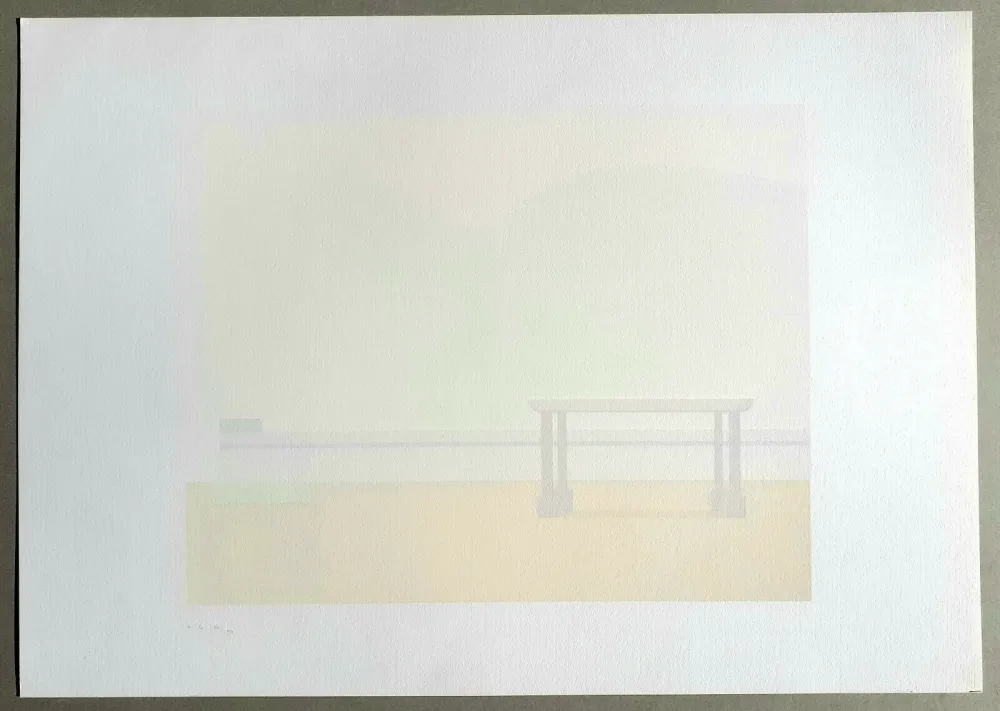 シルクスクリーン Calderara - Paesaggio