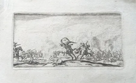 エッチング Callot - Le combat au pistolets