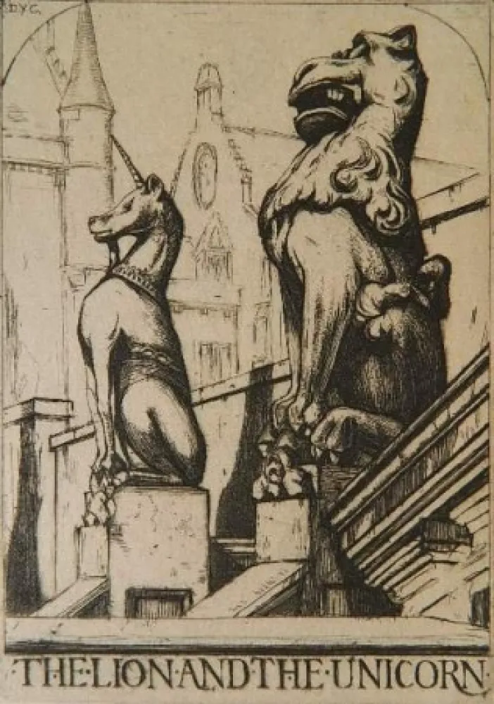 彫版 Cameron - The Lion and the Unicorn