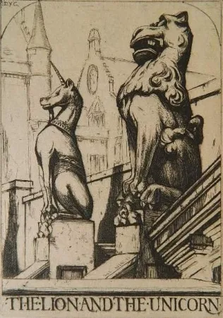 彫版 Cameron - The Lion and the Unicorn