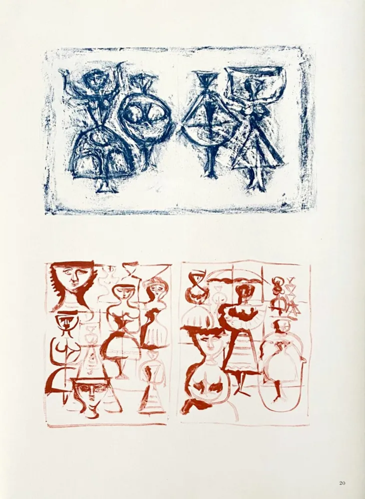 リトグラフ Campigli (After) - Ballerine