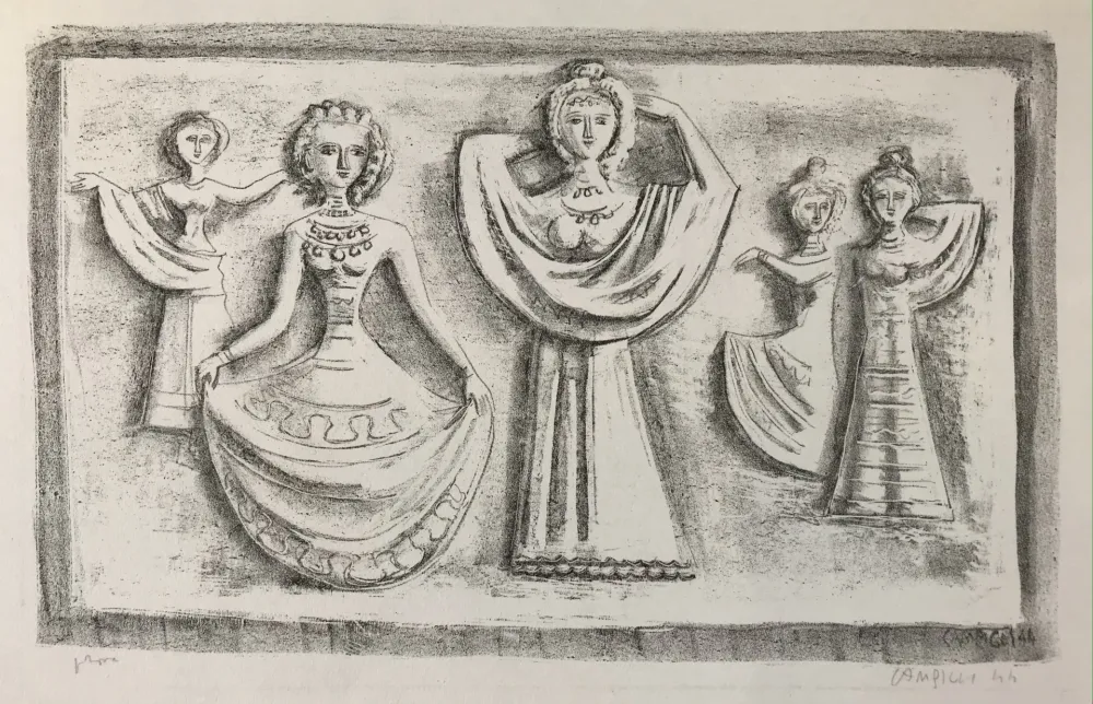 リトグラフ Campigli - DANZE NOTTURNE