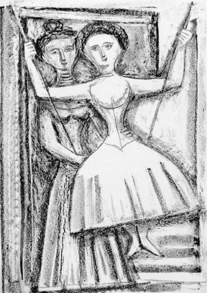 リトグラフ Campigli - Fedra I