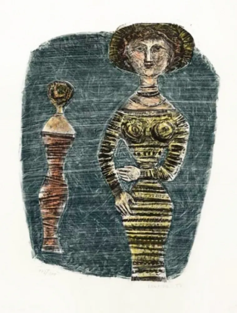 リトグラフ Campigli - Le passeggiatric