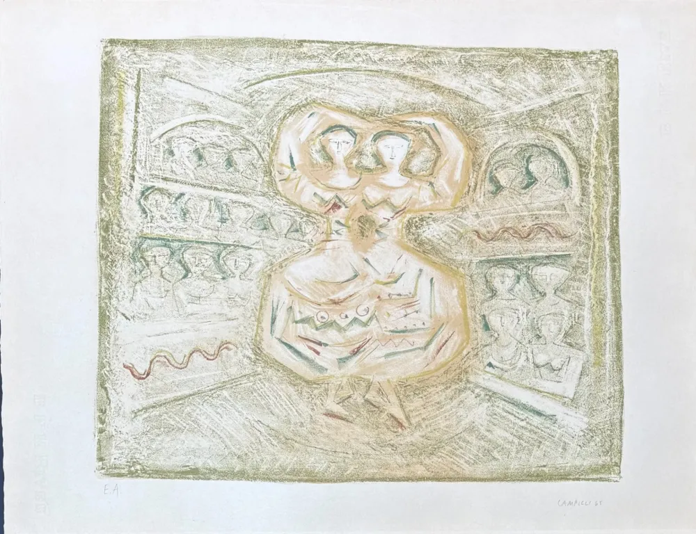 リトグラフ Campigli - Massimo Campigli (1895–1971) - Danzatrici - lithograph on paper - 1965