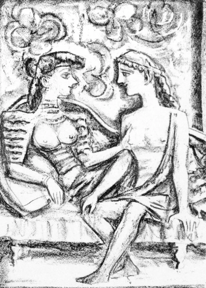 リトグラフ Campigli - Seduzione