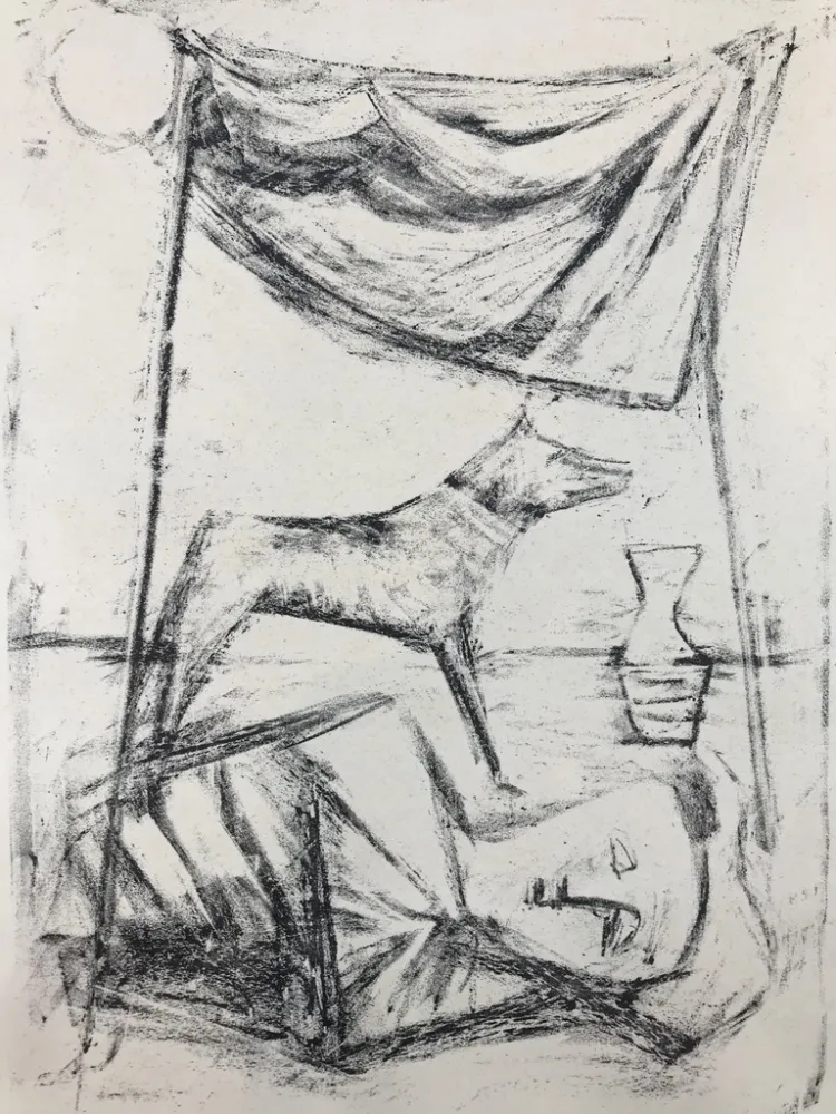 リトグラフ Campigli - SOTTO LA TENDA