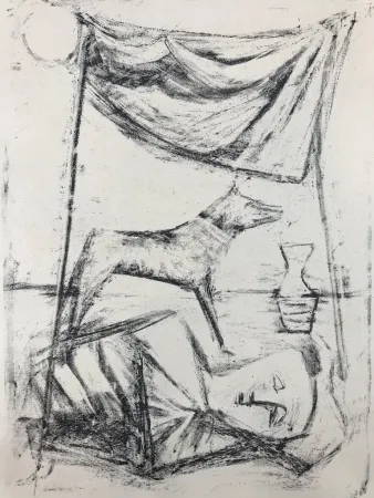 リトグラフ Campigli - SOTTO LA TENDA