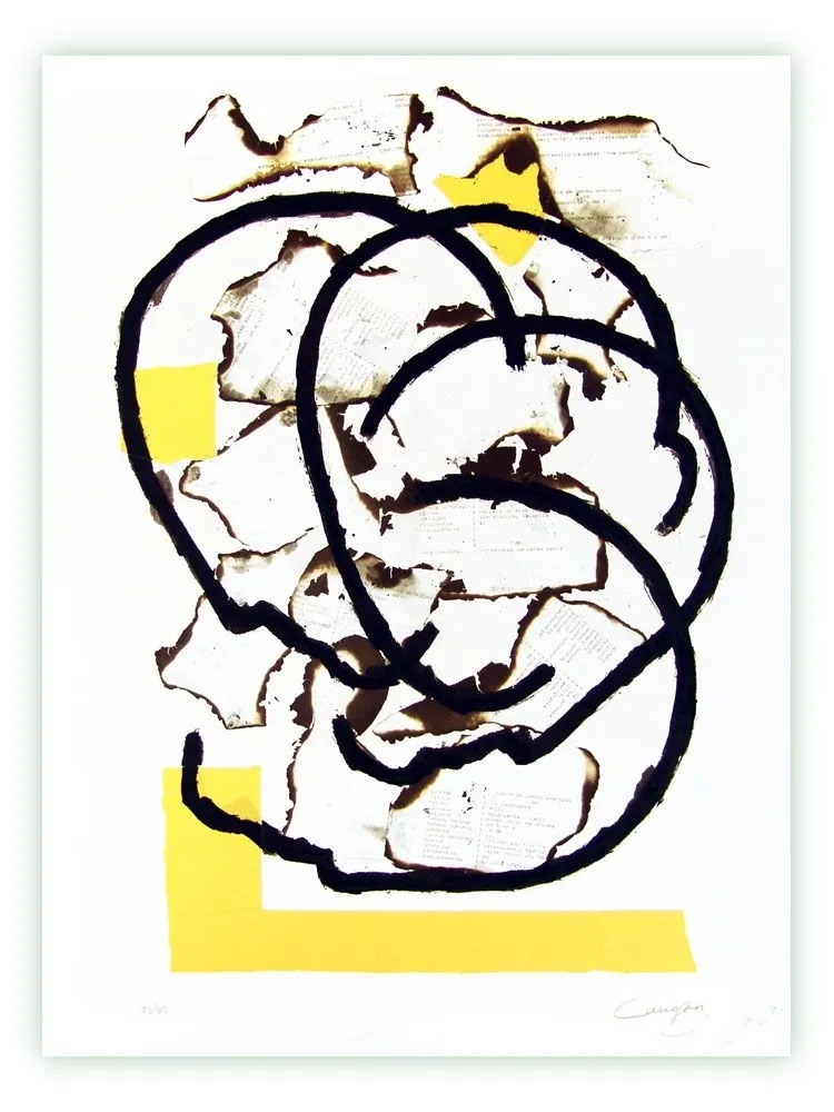 彫版 Canogar - Escena urbana (sin título)