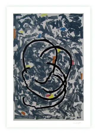 彫版 Canogar - Escena urbana V-3-90