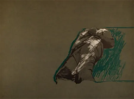 リトグラフ Canogar - Figura sobre la Hierba