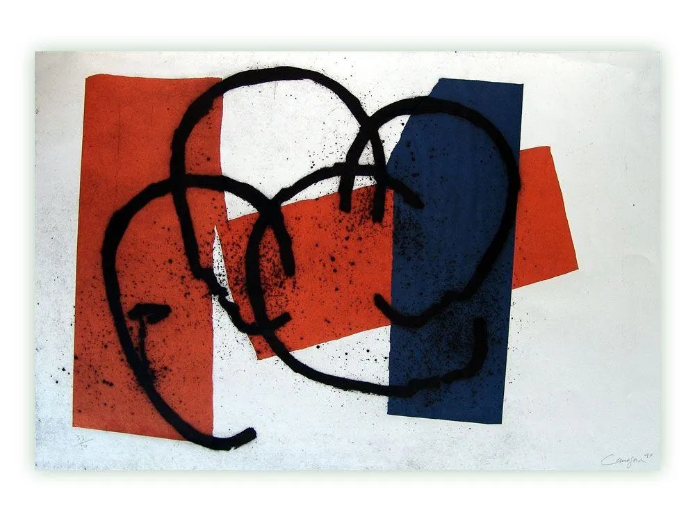 彫版 Canogar - Serie constructivista n-3-90